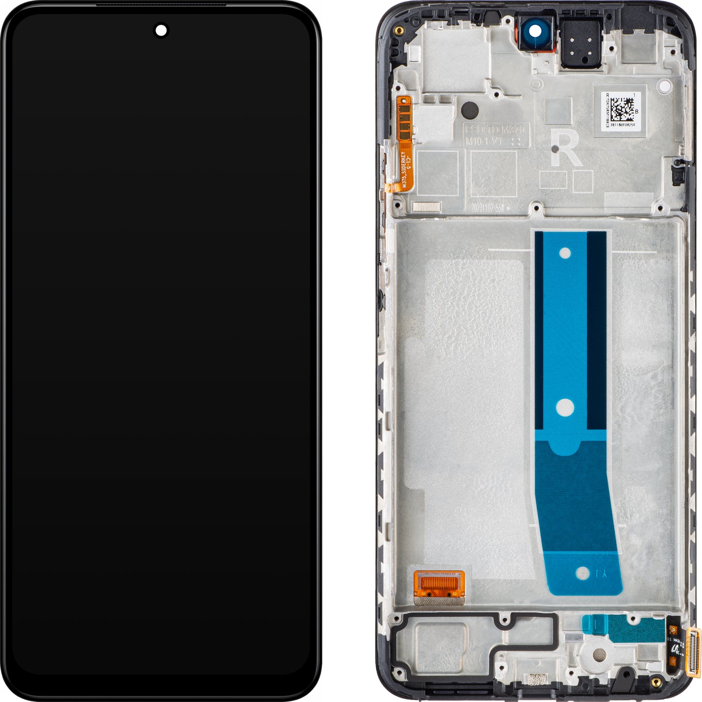 Οθόνη αφής Xiaomi Redmi Note 12S, με πλαίσιο, μαύρο (Black Onyx), πακέτο σέρβις 560001K7SR00