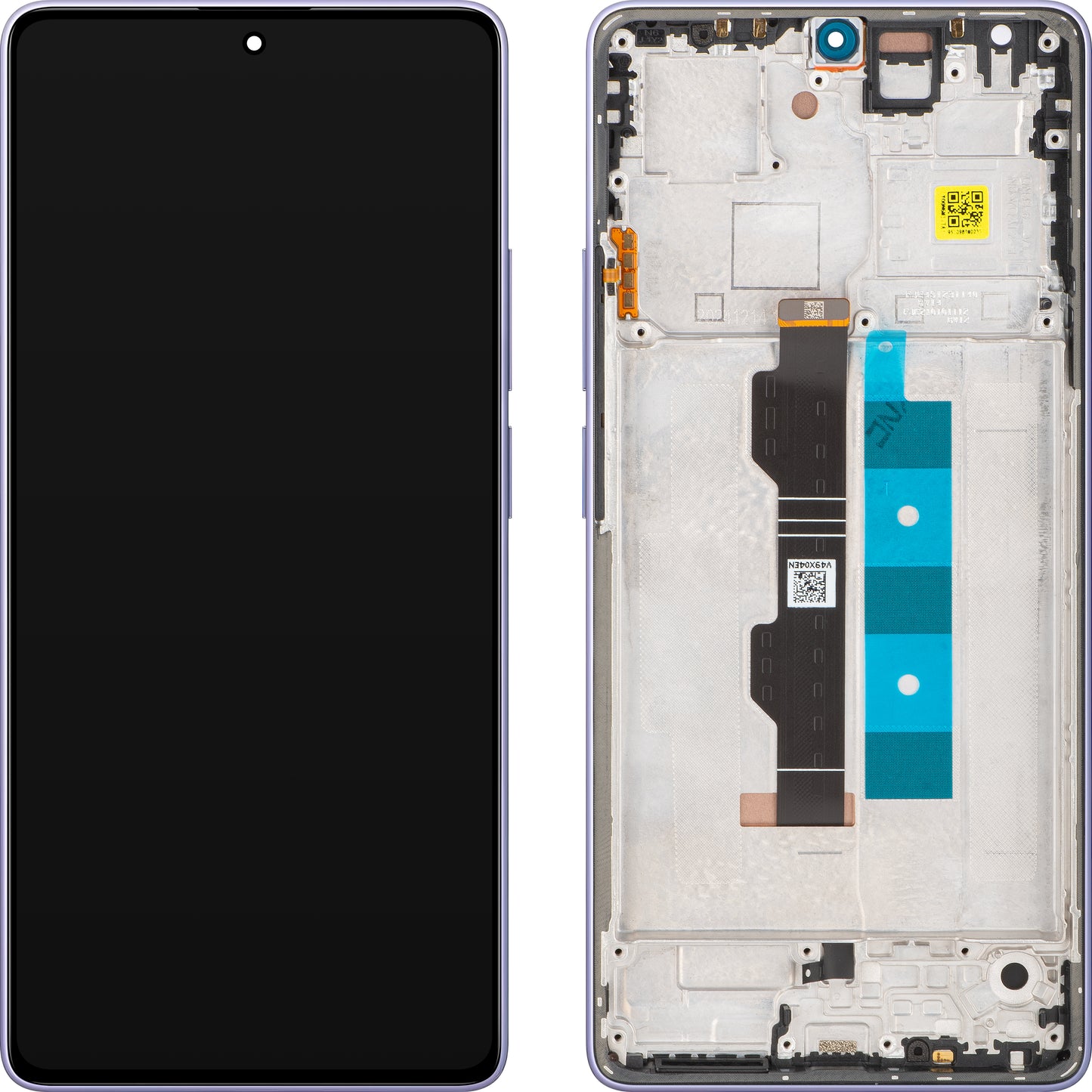 Οθόνη με Αφή Xiaomi Redmi Note 14S, με Πλαίσιο, Βιολετί (Aurora Purple), Service Pack 56000200N6R00