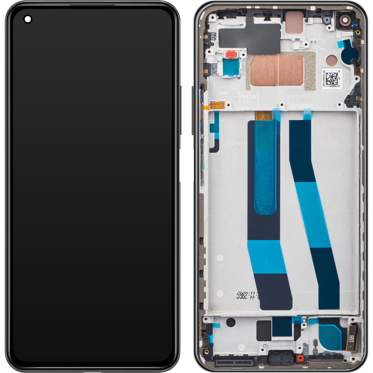 Οθόνη με οθόνη αφής Xiaomi 11 Lite 5G NE, με πλαίσιο, Μαύρο (Truffle Black), Ανταλλαγή 5600030K9D00