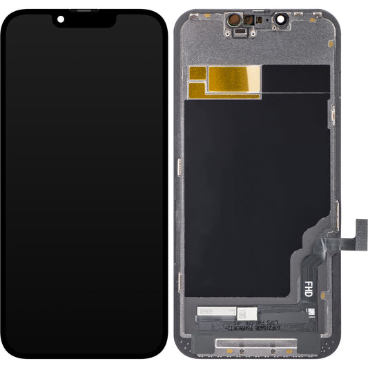 ZY Οθόνη αφής για Apple iPhone 13, με πλαίσιο, LCD In-Cell IC Κινητή, Μαύρο