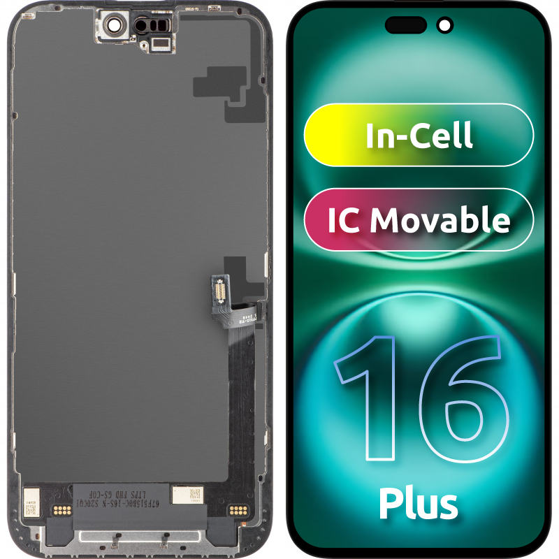 Οθόνη αφής ZY για Apple iPhone 16 Plus, με Πλαίσιο, Έκδοση LCD In-Cell IC Movable, Μαύρη