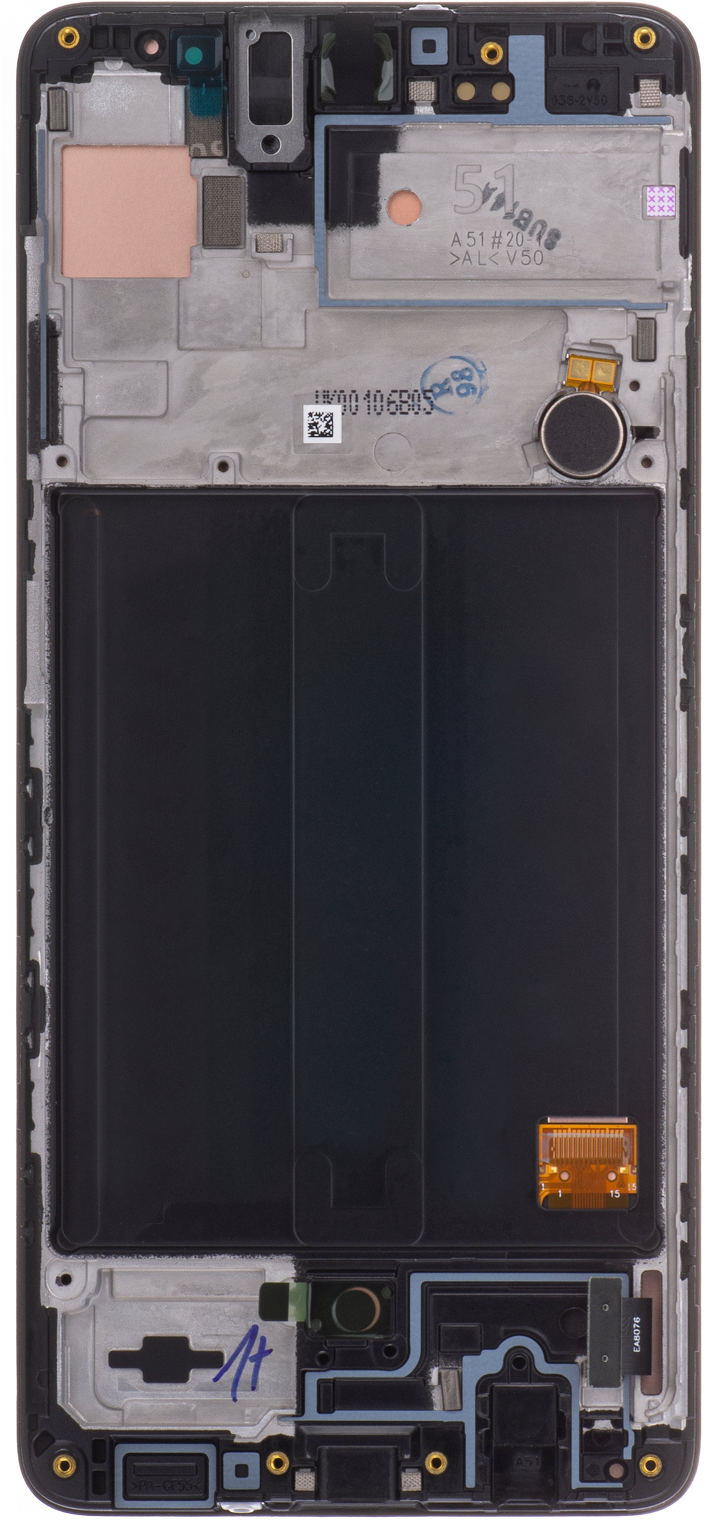 Οθόνη αφής Samsung Galaxy A51 A515, με πλαίσιο, μαύρο, πακέτο σέρβις GH82-2161669A