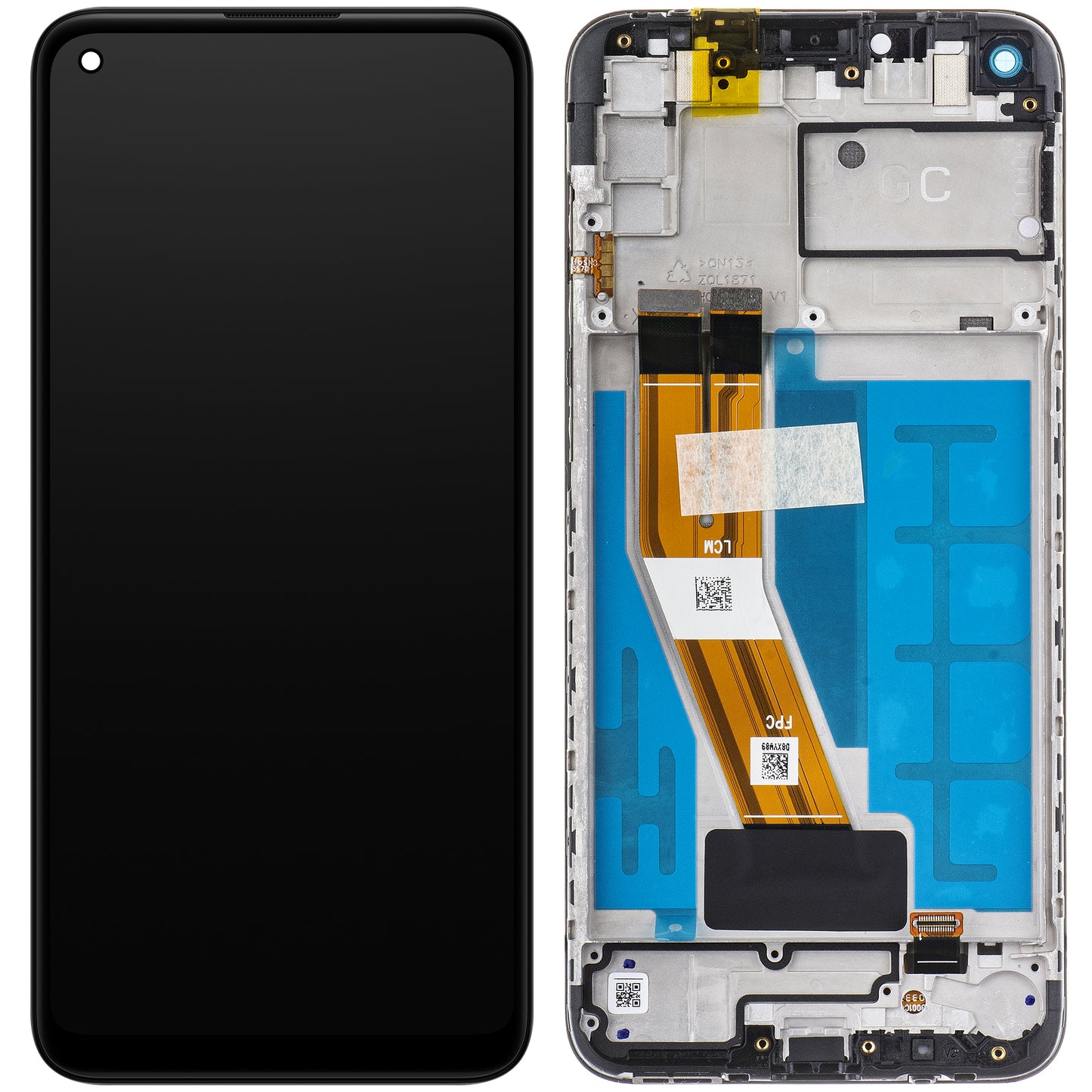 Οθόνη με Touchscreen Samsung Galaxy A11 A115, με Πλαίσιο, Μαύρο, Service Pack GH81-18760A