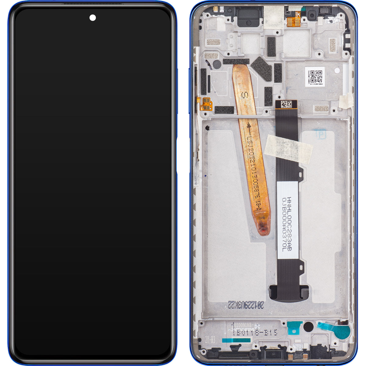 Οθόνη με οθόνη αφής Xiaomi Poco X3 Pro, με πλαίσιο, μπλε, Service Pack 560003J20S00