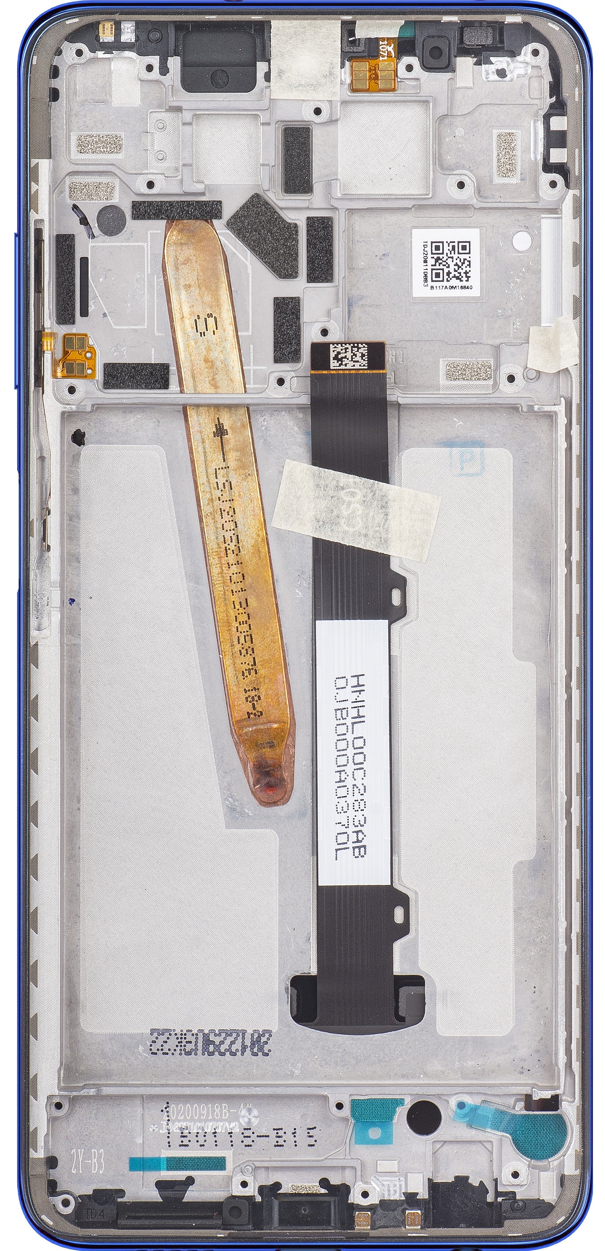 Οθόνη με οθόνη αφής Xiaomi Poco X3 Pro, με πλαίσιο, μπλε, Service Pack 560003J20S00