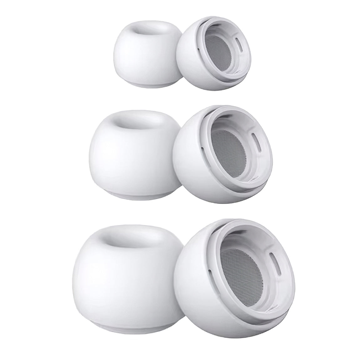Προστατευτικά Βύσματα Tech-Protect για Apple AirPods Pro Series, Μέγεθος S / M / L, Λευκά