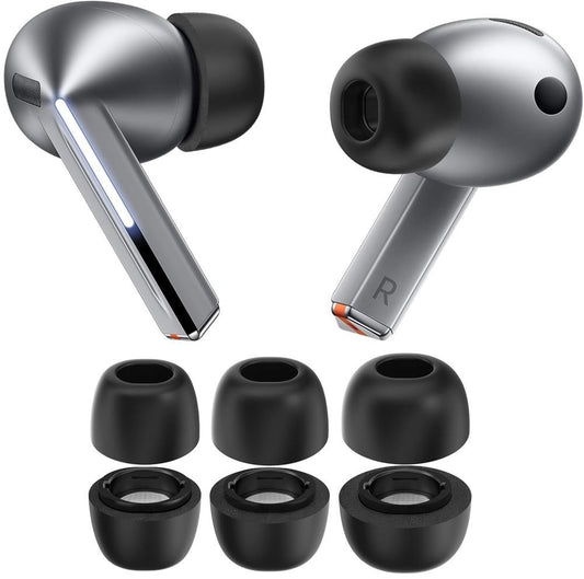 Προστατευτικά Βύσματα Tech-Protect για Samsung Galaxy Buds3 Pro, Μέγεθος S / M / L, Μαύρα