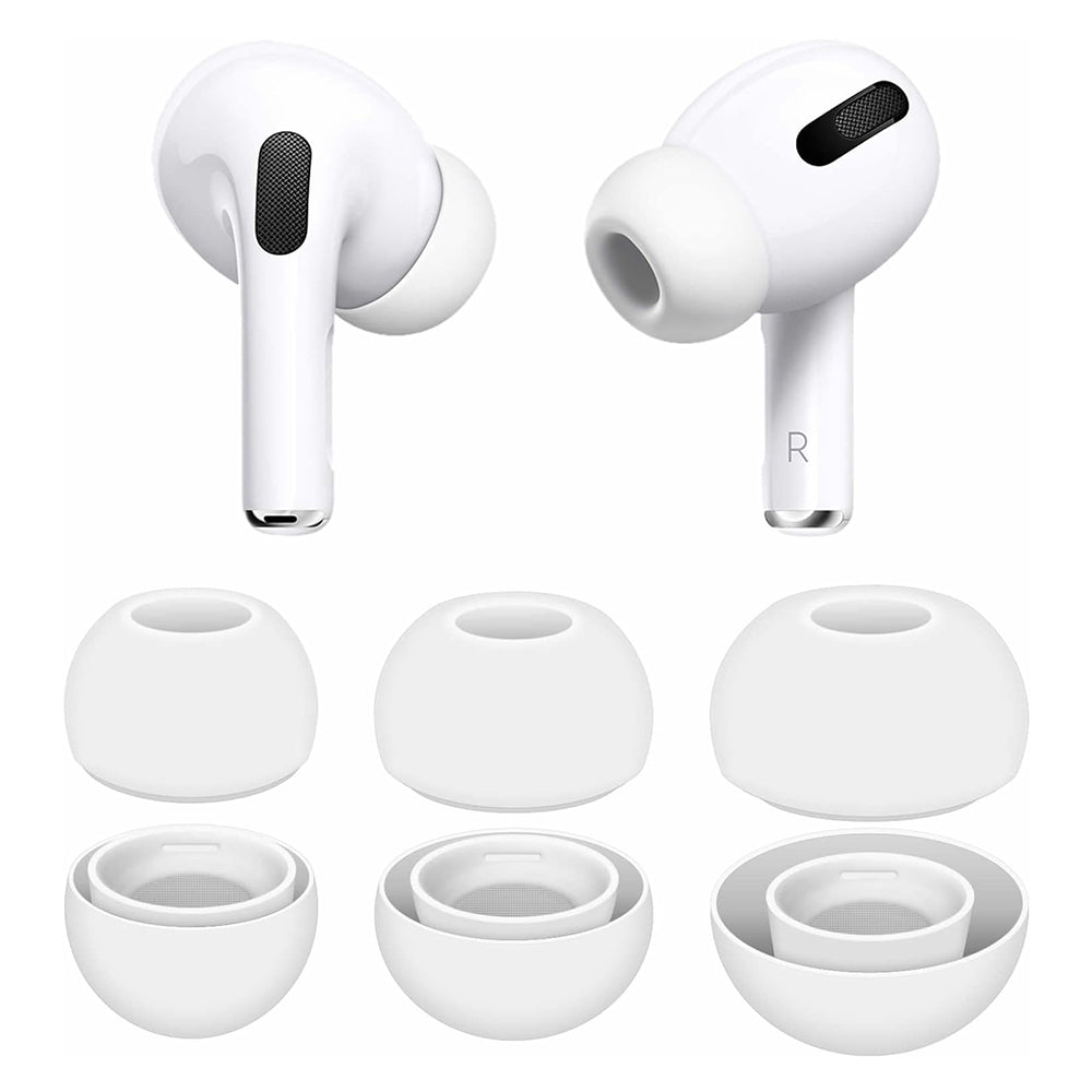Προστατευτικά Techsuit ET1 για Apple AirPods Pro Series, Μεγέθη XS / S / L, Λευκά