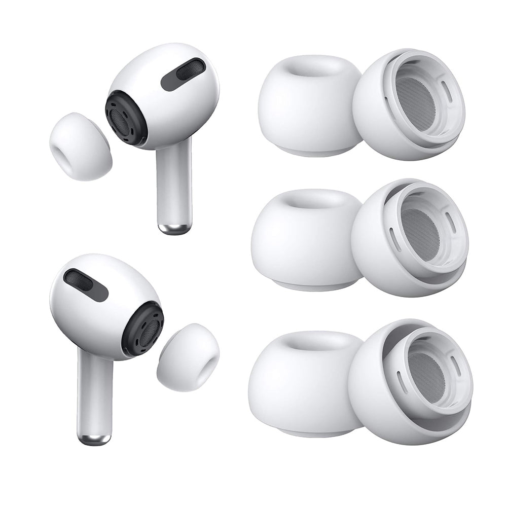 Προστατευτικά Techsuit ET1 για Apple AirPods Pro Series, Μεγέθη XS / S / L, Λευκά