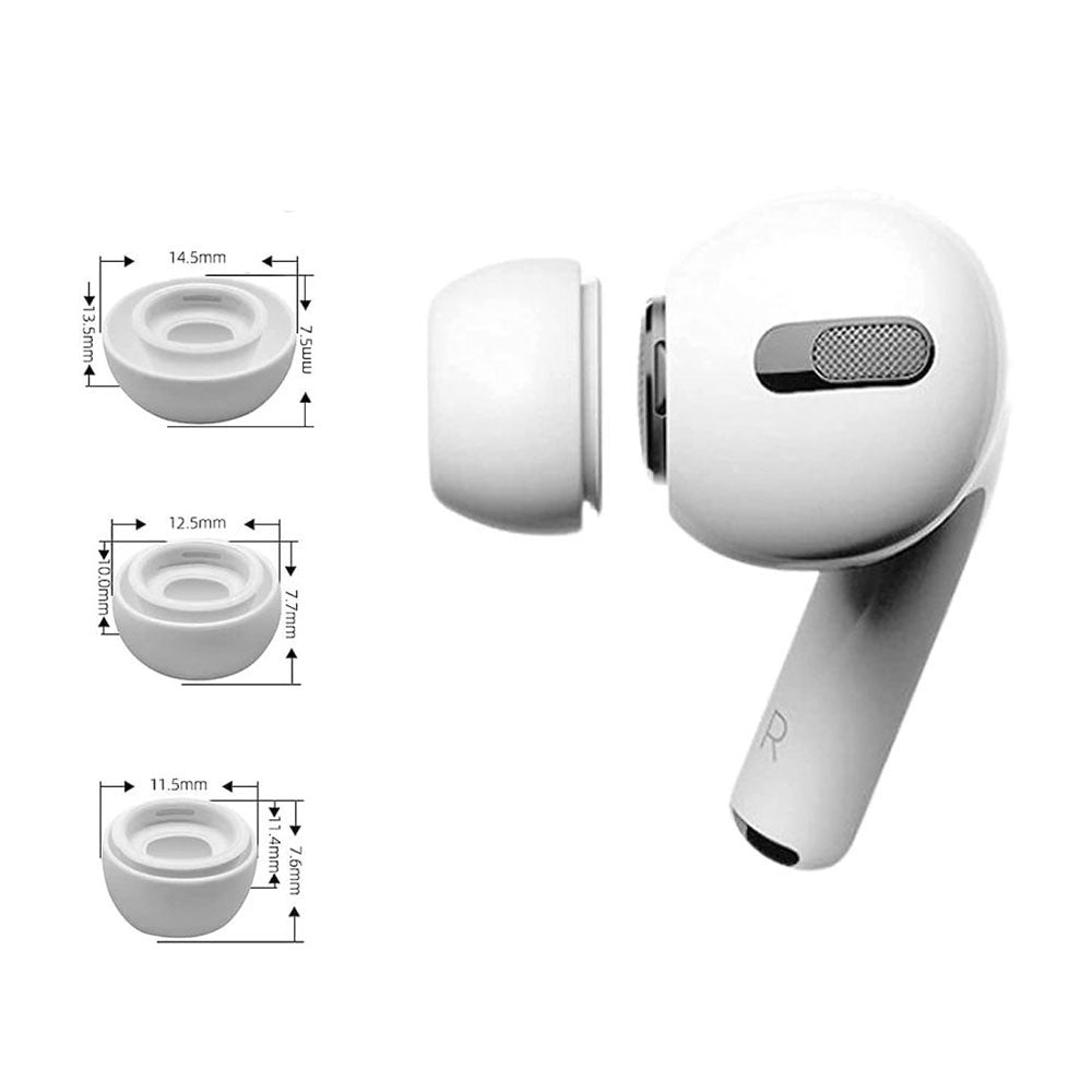 Προστατευτικά Techsuit ET1 για Apple AirPods Pro Series, Μεγέθη XS / S / L, Λευκά