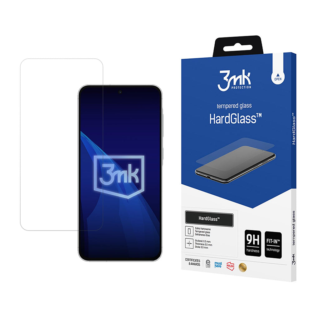 Προστατευτική μεμβράνη οθόνης 3MK HardGlass για Samsung Galaxy A57 5G, Ασφαλισμένο γυαλί, Πλήρης κόλλα