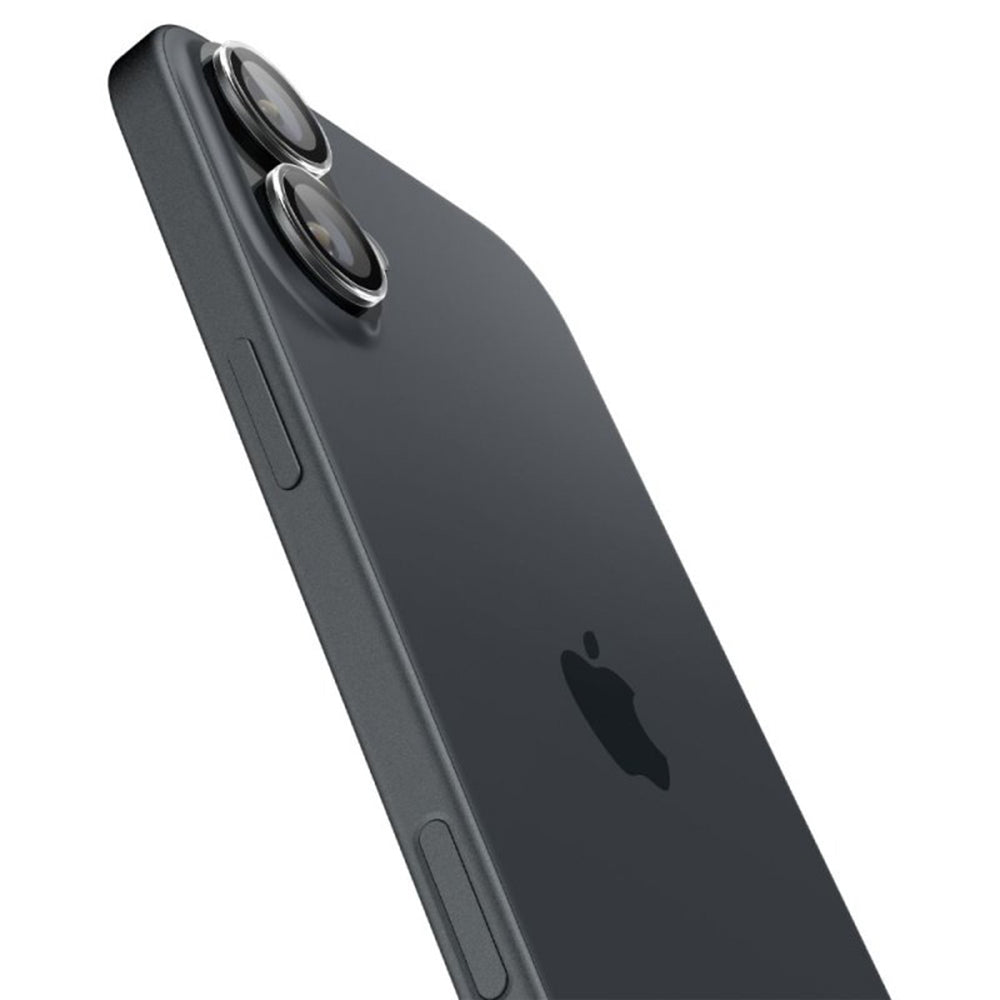 Spigen EZ FIT Προστατευτική μεμβράνη πίσω κάμερας για Apple iPhone 16 Plus / 16, με προστασία γυαλιού, σετ 2 τεμαχίων, διαφανές AGL07921