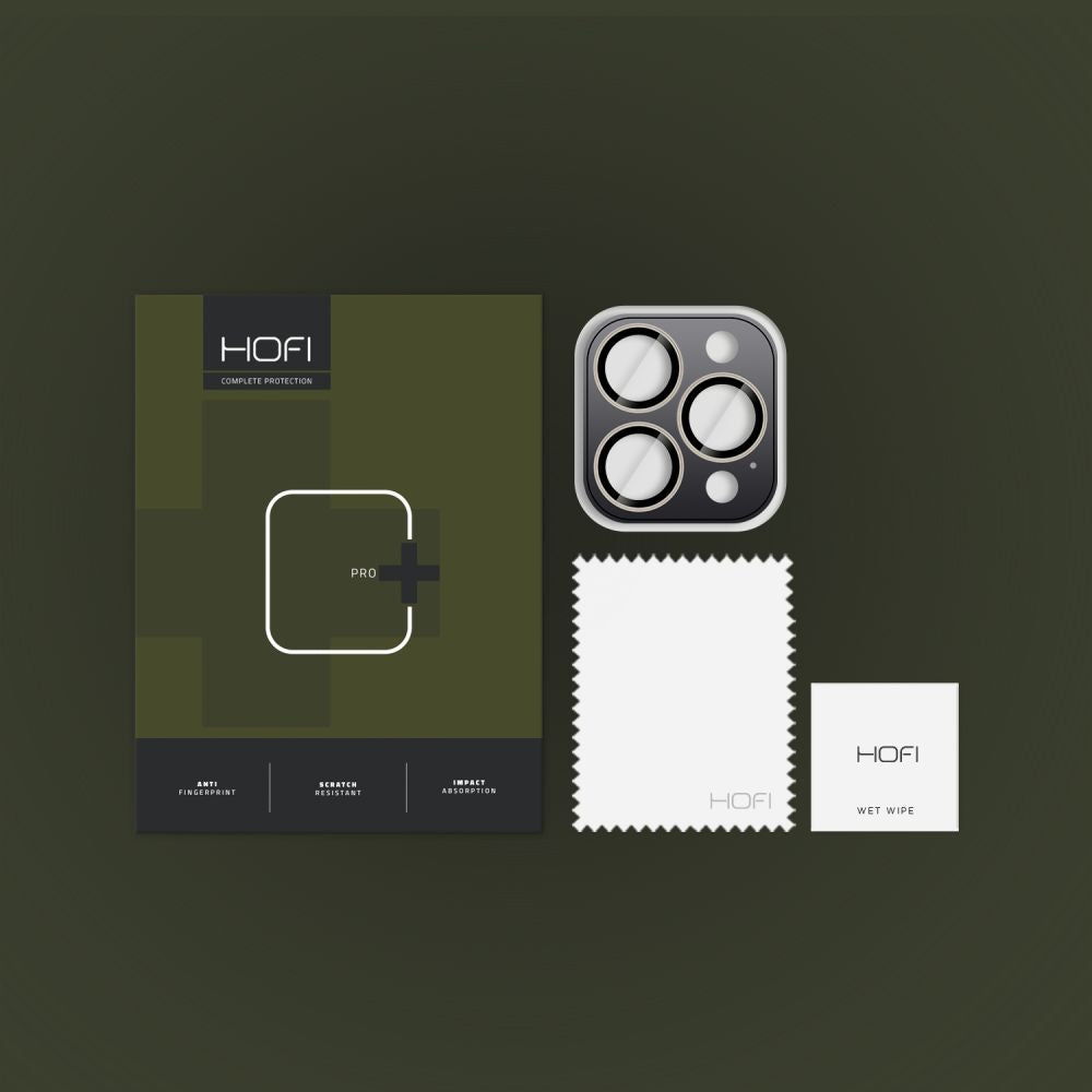 Προστατευτική μεμβράνη πλάτης κάμερας HOFI CamRing PRO+ για Apple iPhone 16 Pro Max / 16 Pro, Προστασία από γυαλί, Γκρι