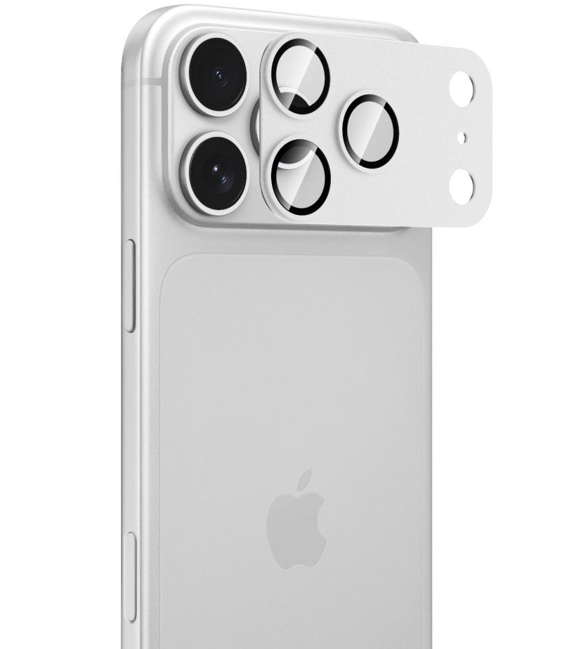 Προστατευτική μεμβράνη κάμερας πίσω Tech-Protect CamFull Fit+ για Apple iPhone 18 Pro, ασφαλισμένο γυαλί, ασημί