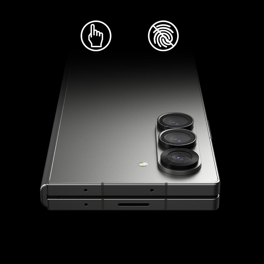 Προστατευτική Μεμβράνη Κάμερας Πίσω Ringke για Samsung Galaxy Z Fold6 F956, Ενισχυμένο Γυαλί, Σετ 2 τεμαχίων, Μαύρη