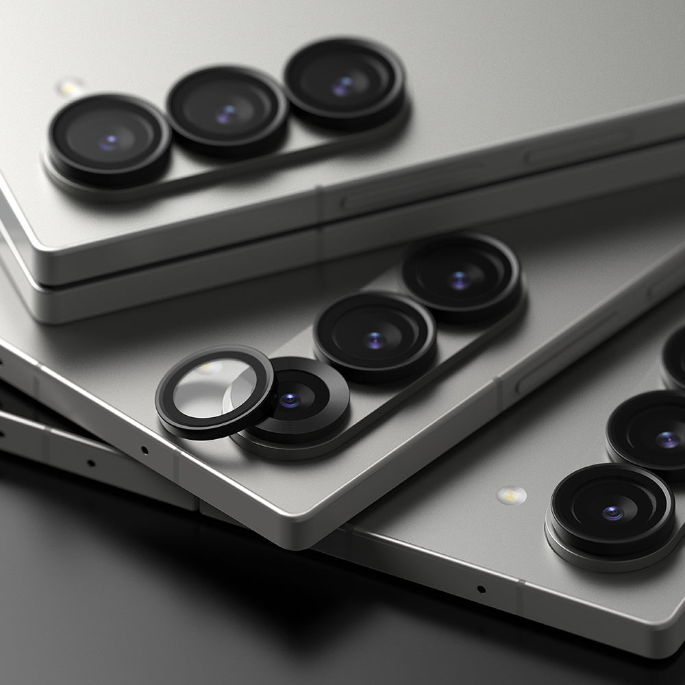 Προστατευτική Μεμβράνη Κάμερας Πίσω Ringke για Samsung Galaxy Z Fold6 F956, Ενισχυμένο Γυαλί, Σετ 2 τεμαχίων, Μαύρη
