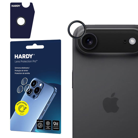 Rear Camera Protective Film 3MK Hardy Protection Pro for Apple iPhone 17 Air, Tempered Glass, Black
