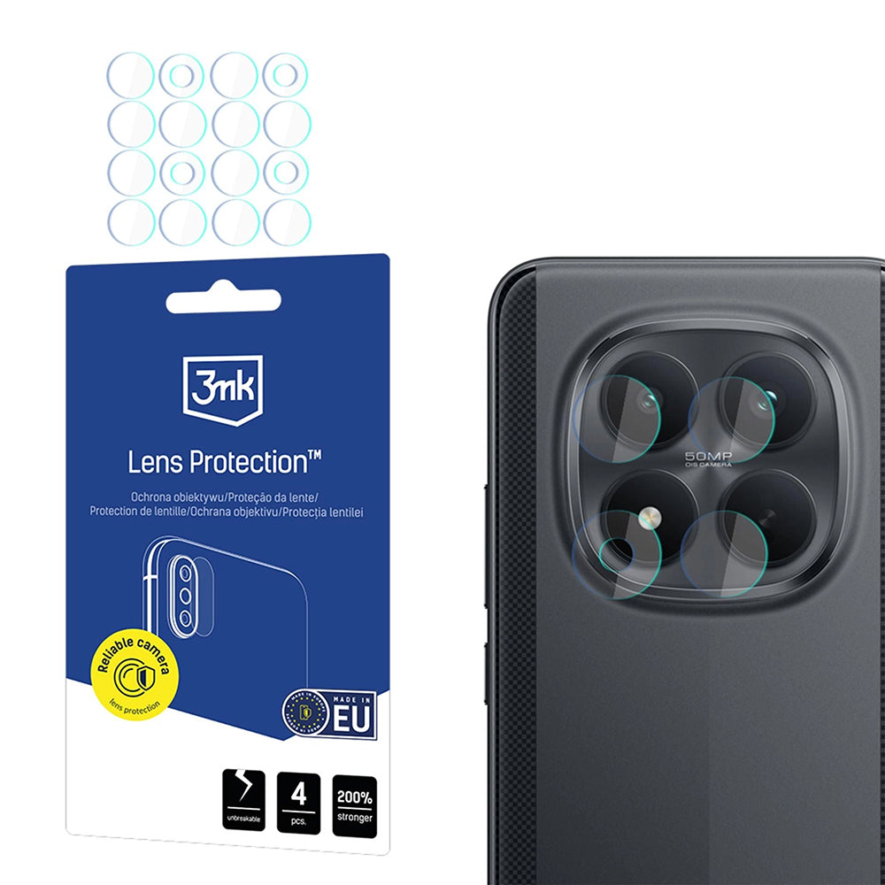 Προστατευτική μεμβράνη πίσω κάμερας 3MK Protection για Xiaomi Poco M8 Pro, ασφαλισμένο γυαλί, σετ 4 τεμαχίων, διαφανές