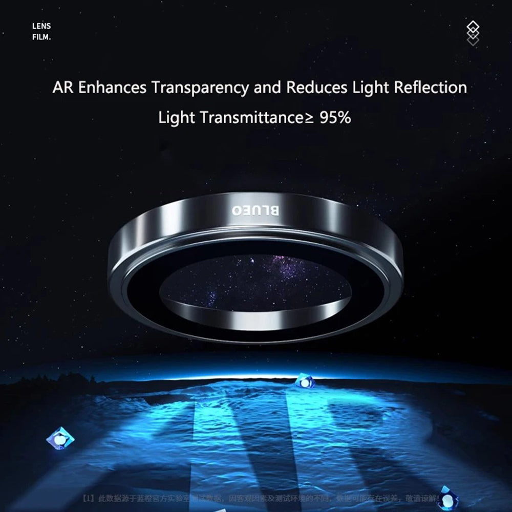 Προστατευτική μεμβράνη πίσω κάμερας Blueo 99 Anti-Refective HD για Apple iPhone 16 Pro Max / 16 Pro, ασφαλισμένο γυαλί, μεταλλικό γκρι