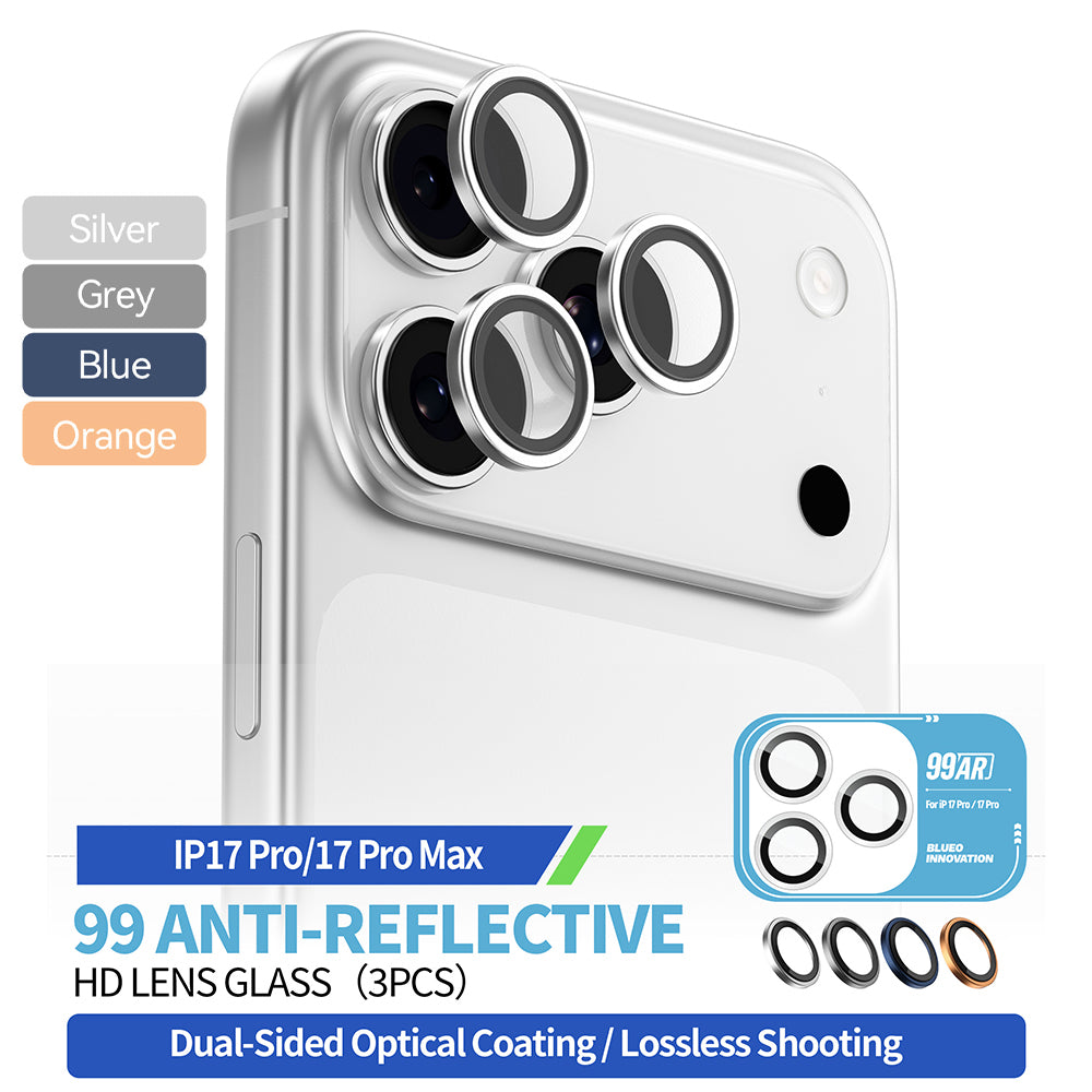 Προστατευτική Μεμβράνη Πίσω Κάμερας Blueo 99 Anti-Reflective HD για Apple iPhone 17 Pro Max / 17 Pro, Ενισχυμένο Γυαλί, Πορτοκαλί