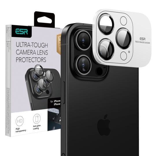 Προστατευτική Μεμβράνη Κάμερας Πίσω ESR Armorite για Apple iPhone 17 Pro Max / 17 Pro / 16 Pro Max / 16 Pro, Ενισχυμένο Γυαλί, Μαύρη