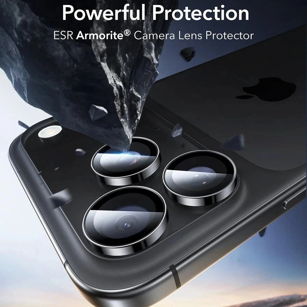 Προστατευτική Μεμβράνη Κάμερας Πίσω ESR Armorite για Apple iPhone 17 Pro Max, Ενισχυμένο Γυαλί, Σετ 2 τεμαχίων, Μαύρη