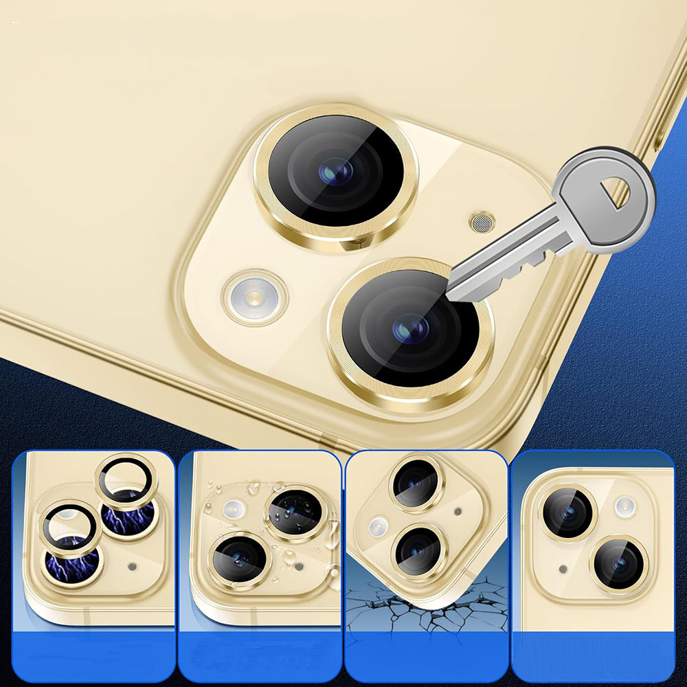 Προστατευτική μεμβράνη πίσω κάμερας Lito S+ για Apple iPhone 14, Ασφαλισμένο γυαλί, Κίτρινο