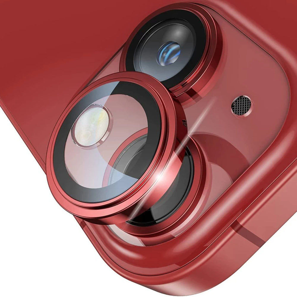 Προστατευτική μεμβράνη πίσω κάμερας Lito S+ για Apple iPhone 14, Ασφαλισμένο γυαλί, Κόκκινο