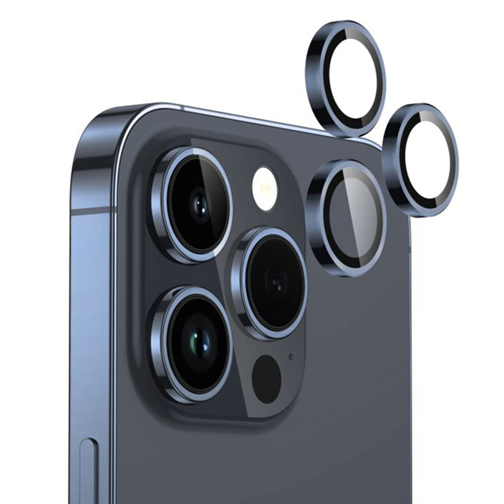 Προστατευτική μεμβράνη πίσω κάμερας Lito S+ για Apple iPhone 15 Pro Max / 15 Pro, Ασφαλισμένο γυαλί, Μπλε