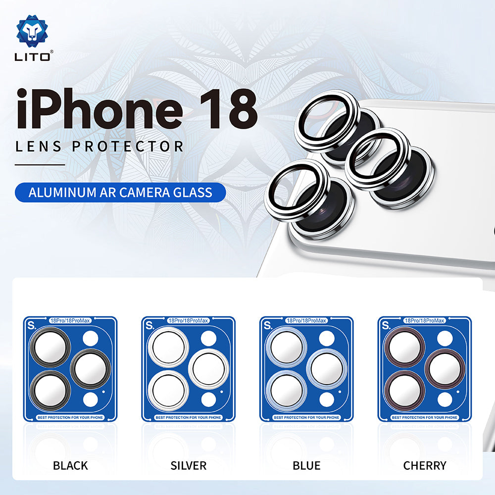 Προστατευτική μεμβράνη πίσω κάμερας Lito S+ για Apple iPhone 18 Pro / 18 Pro Max, ασφαλισμένο γυαλί, μπλε