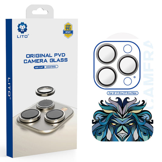 Προστατευτική Μεμβράνη Κάμερας Πίσω Lito Titanium AR για Apple iPhone 17 Pro Max / 17 Pro, Ενισχυμένο Γυαλί, Γκρι