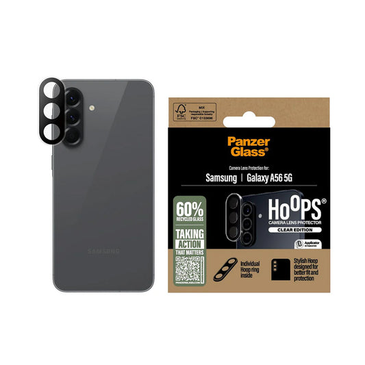 Προστατευτική Μεμβράνη Κάμερας Πίσω PanzerGlass Hoops για Samsung Galaxy A56 A566, Ενισχυμένο Γυαλί, Διαφανές