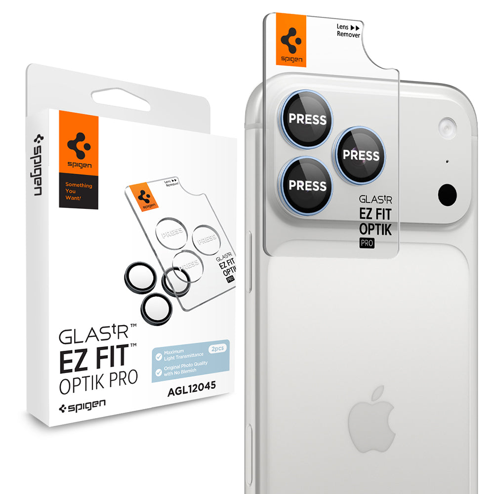 Προστατευτική μεμβράνη πίσω κάμερας Spigen GlastR EZ FIT Optik Pro για Apple iPhone 18 Pro / 18 Pro Max, Ασφαλισμένο γυαλί, Σετ 2 τεμαχίων, Μπλε AGL12045