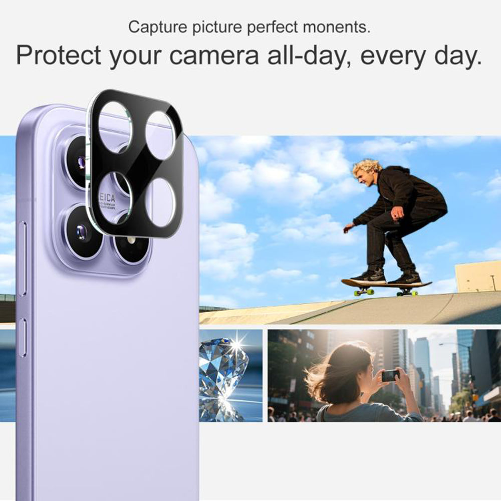 Προστατευτική Μεμβράνη Κάμερας Πίσω Techsuit για Xiaomi 17, Ενισχυμένο Γυαλί, Μαύρη