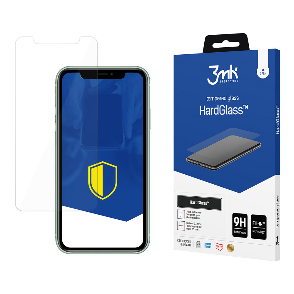 Προστατευτική Μεμβράνη Οθόνης 3MK HardGlass για Apple iPhone 11 / XR, Ενισχυμένο Γυαλί, Full Glue