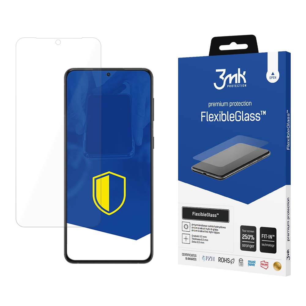 Προστατευτική μεμβράνη οθόνης 3MK FlexibleGlass για Samsung Galaxy S24 S921, Ευέλικτο Γυαλί, Πλήρης Κόλλα