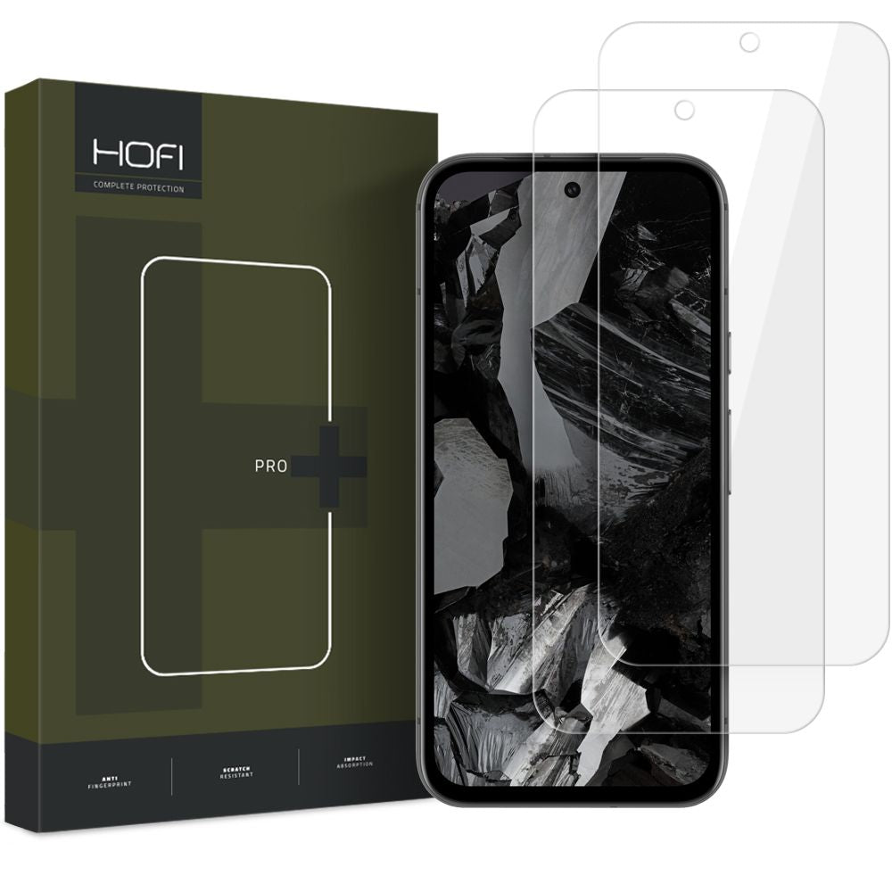 Προστατευτικό οθόνης HOFI Glass PRO+ για Google Pixel 9 / 9 Pro, Προστατευτικό γυαλί, πλήρης κόλλα, σετ 2 τεμαχίων, 2.5D