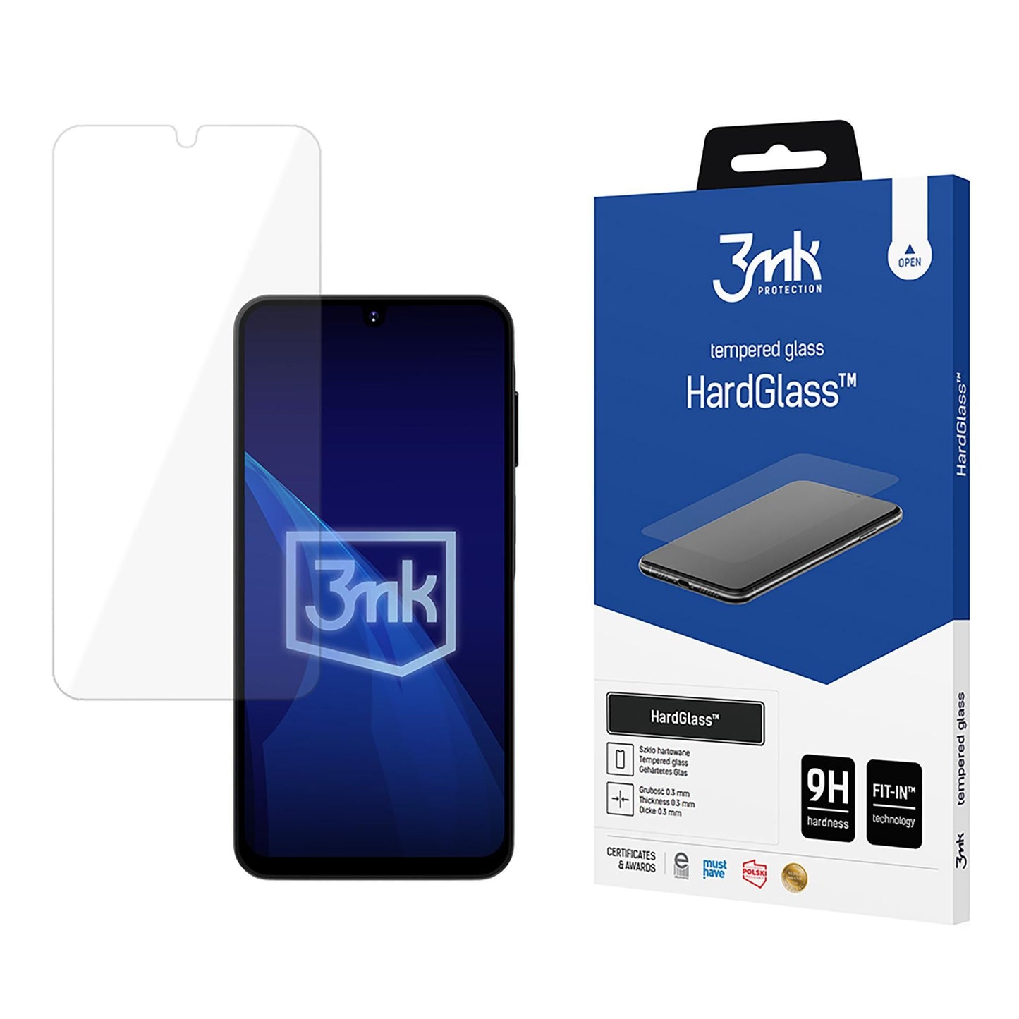 Προστατευτική Μεμβράνη Οθόνης 3MK HardGlass για Samsung Galaxy A17 4G / A17 5G / A16 5G A166 / A16 4G A165, Ενισχυμένο Γυαλί, Πλήρης Κόλληση