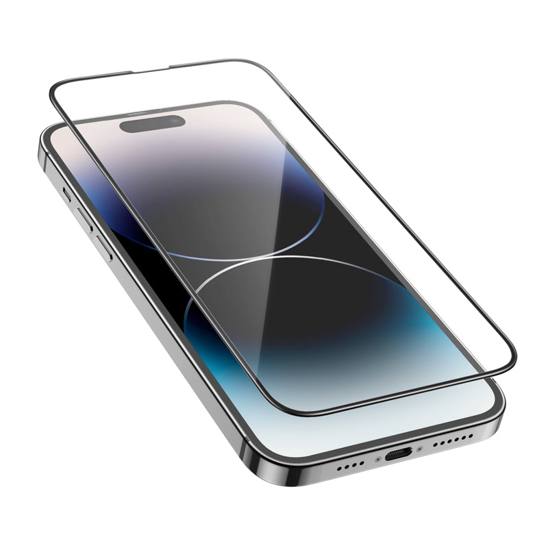 Προστατευτική Μεμβράνη Οθόνης HOCO G16 για Apple iPhone 14 Pro, Ενισχυμένο Γυαλί, Full Glue, 5D, Μαύρη