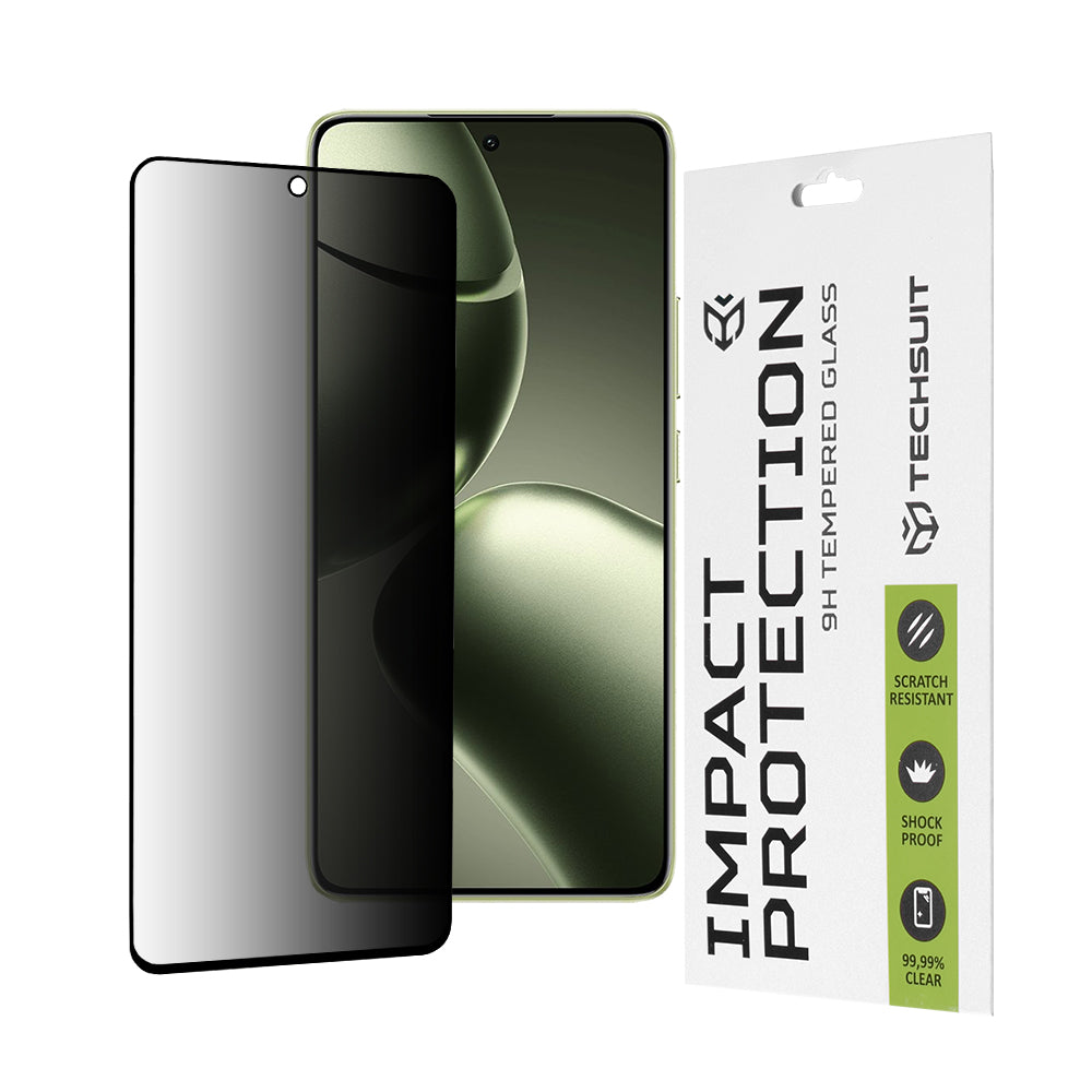 Προστατευτική μεμβράνη οθόνης Privacy Techsuit για Xiaomi 14T Pro / 14T, Ασφαλισμένο γυαλί, Πλήρης κόλλα, 111D
