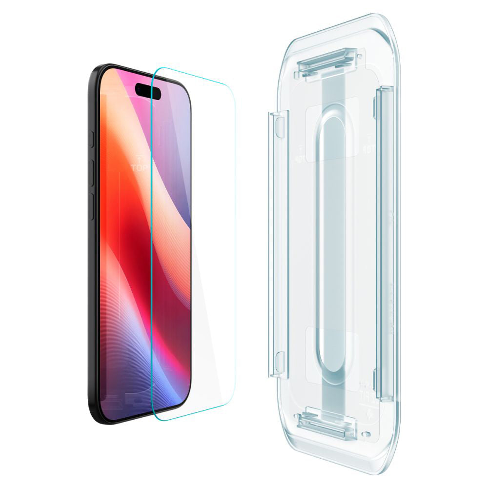 Προστατευτική Μεμβράνη Οθόνης Spigen GlastR EZ FIT για Apple iPhone 17 Air, Ενισχυμένο Γυαλί, Πλήρης Κόλληση, Σετ 2 τεμαχίων