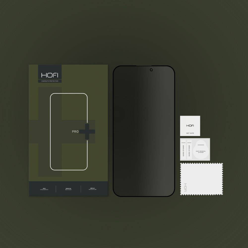 Προστατευτική Μεμβράνη Οθόνης Privacy HOFI PRO+ για Apple iPhone 15, Ενισχυμένο Γυαλί, Full Glue