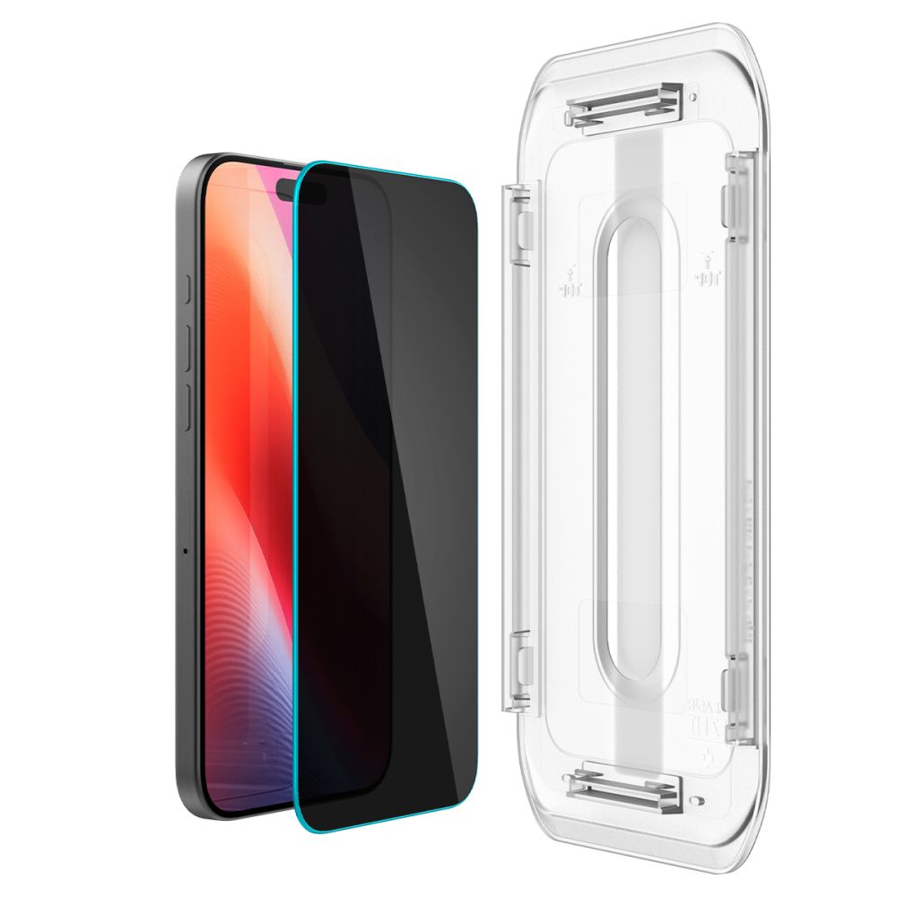 Προστατευτικό οθόνης Spigen EZ FIT Privacy για Apple iPhone 16 Pro Max, Προστατευτικό γυαλί, πλήρης κόλλα, 2.5D AGL07908 AGL07908