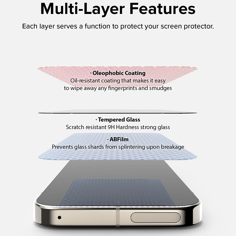 Προστατευτικό οθόνης Ringke Easy Slide για Google Pixel 9 / 9 Pro, με προστασία από γυαλί, πλήρης κόλλα, σετ 2 τεμαχίων