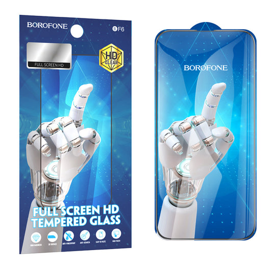 Προστατευτικό οθόνης BF6 Diamond Armor για Apple iPhone 15 Pro Max, Προστατευτικό γυαλί, πλήρης κόλληση, σετ 10 τεμαχίων, μαύρο