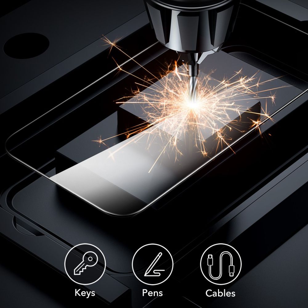 Προστατευτική Μεμβράνη Οθόνης ESR για Apple iPhone 16 / 15, Ενισχυμένο Γυαλί, Πλήρης Κόλληση, Σετ 2 τεμαχίων, Μαύρη