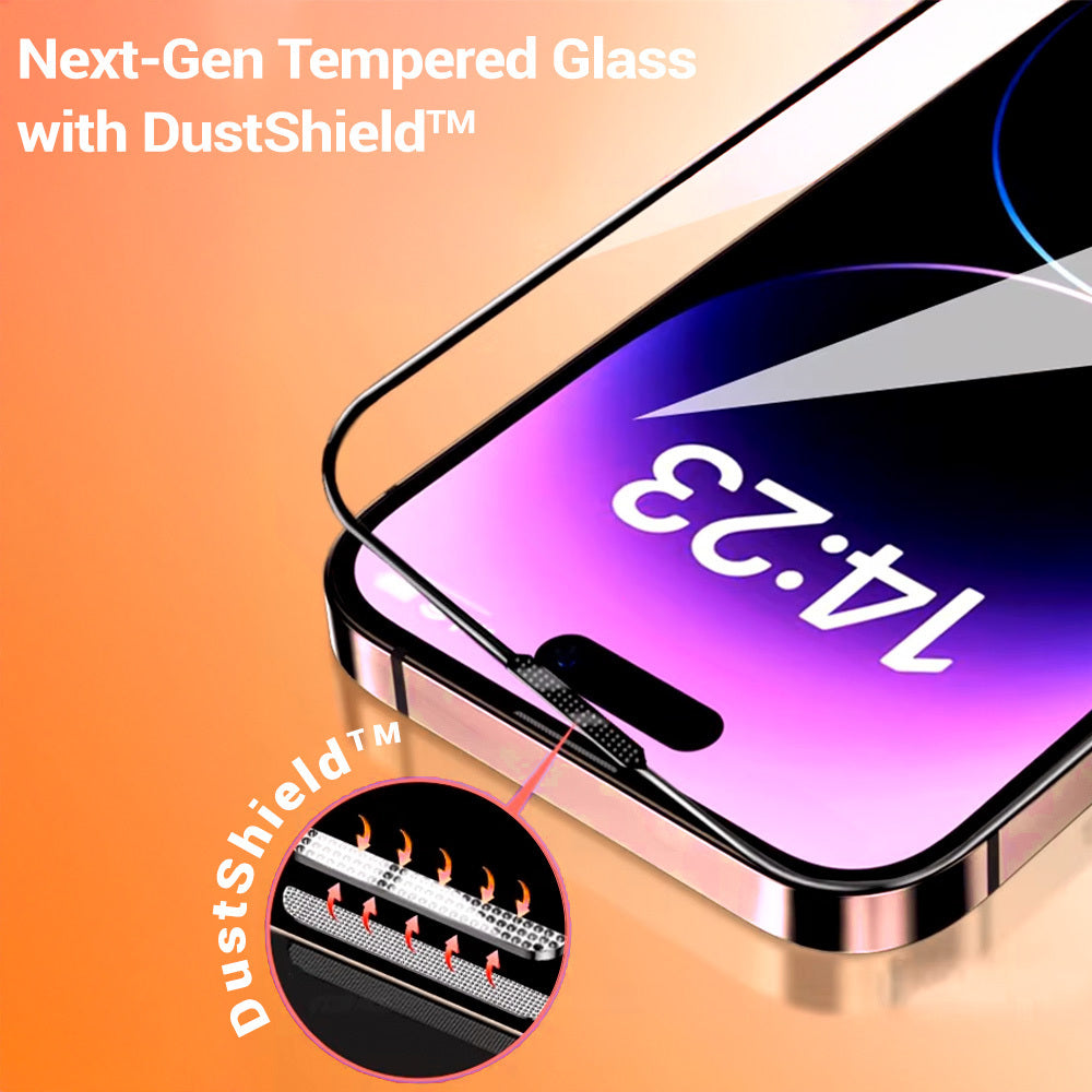 Προστατευτικό οθόνης Tel Protect 10X HD Plus Titanium για Apple iPhone 17 / 16 Pro, Σκληρυμένο Γυαλί, Full Glue, Μαύρο