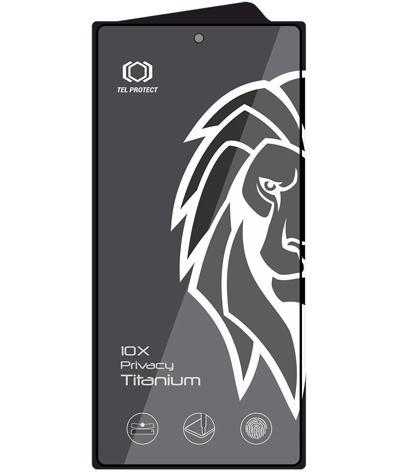 Προστατευτικό οθόνης Privacy Tel Protect 10X Plus Titanium για Samsung Galaxy S25 Ultra S938, Σκληρυμένο Γυαλί, Πλήρης Επικόλληση