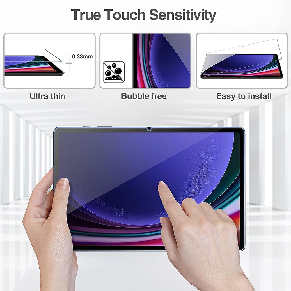 Προστατευτική μεμβράνη οθόνης Lito Classic για Samsung Galaxy Tab S9 FE / Tab S9, ασφαλισμένο γυαλί, πλήρης κόλλα, 2.5D