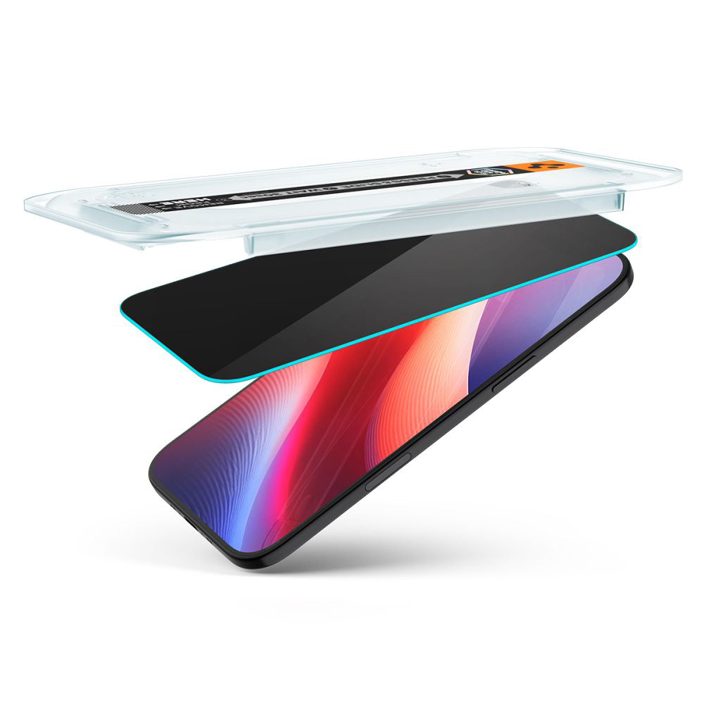 Προστατευτική Μεμβράνη Οθόνης Privacy Spigen GlastR EZ FIT για Apple iPhone 17 Air, Ενισχυμένο Γυαλί, Full Glue, Σετ 2 τεμαχίων